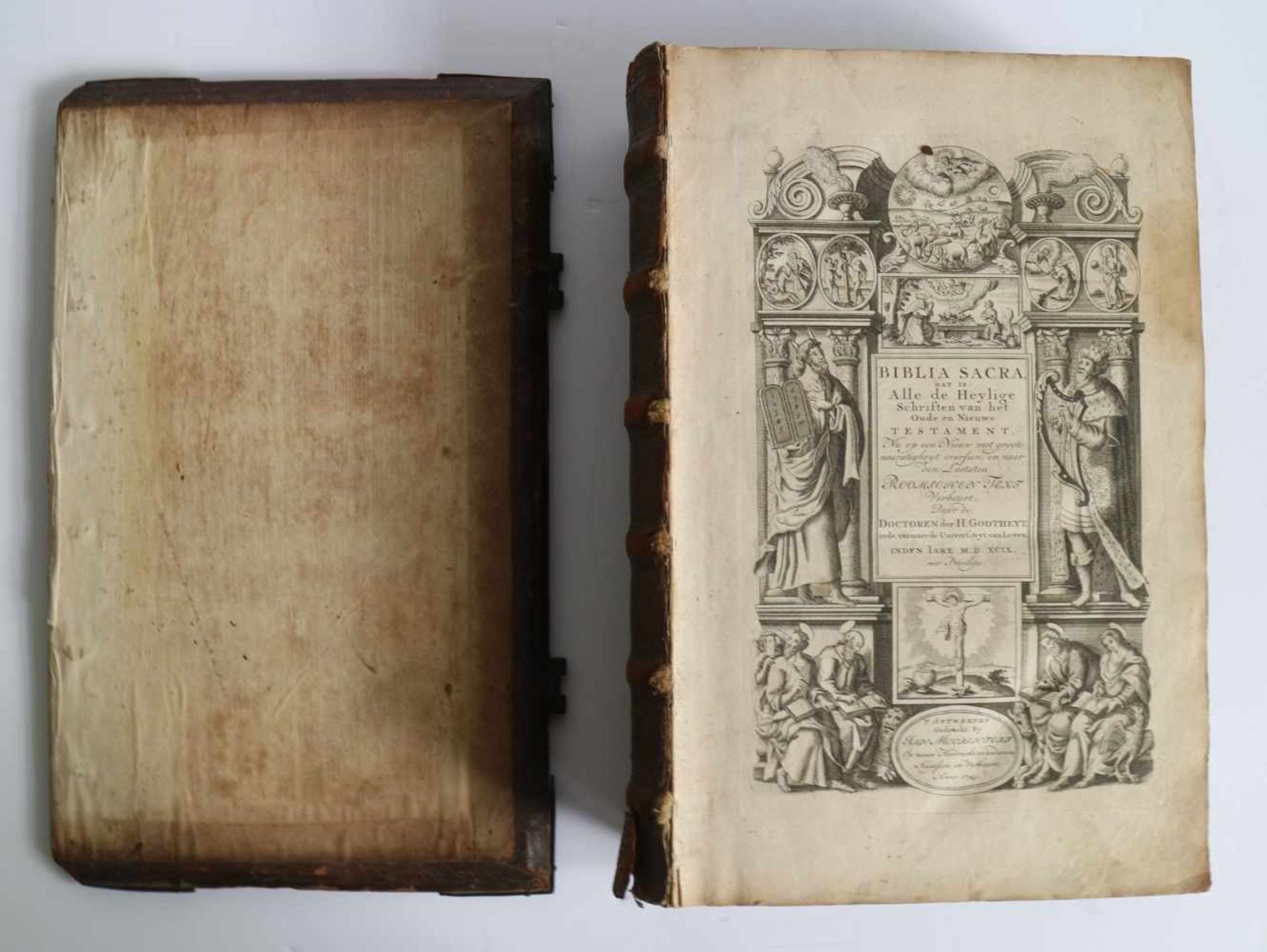 Biblia Sacra All of the Holy Scriptures of the Old and New Testament 1743 24,5 x 39,5 x 11,5 cm - Bild 2 aus 3