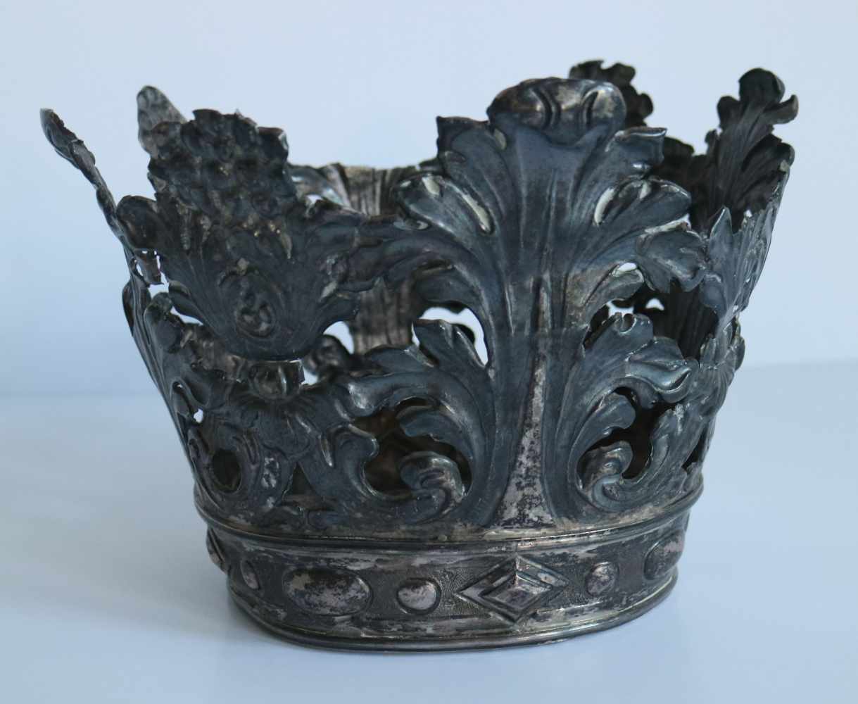 Silver Madonna Crown Marked 18th century, 306 grams H 14 dia 19 cm - Image 2 of 5