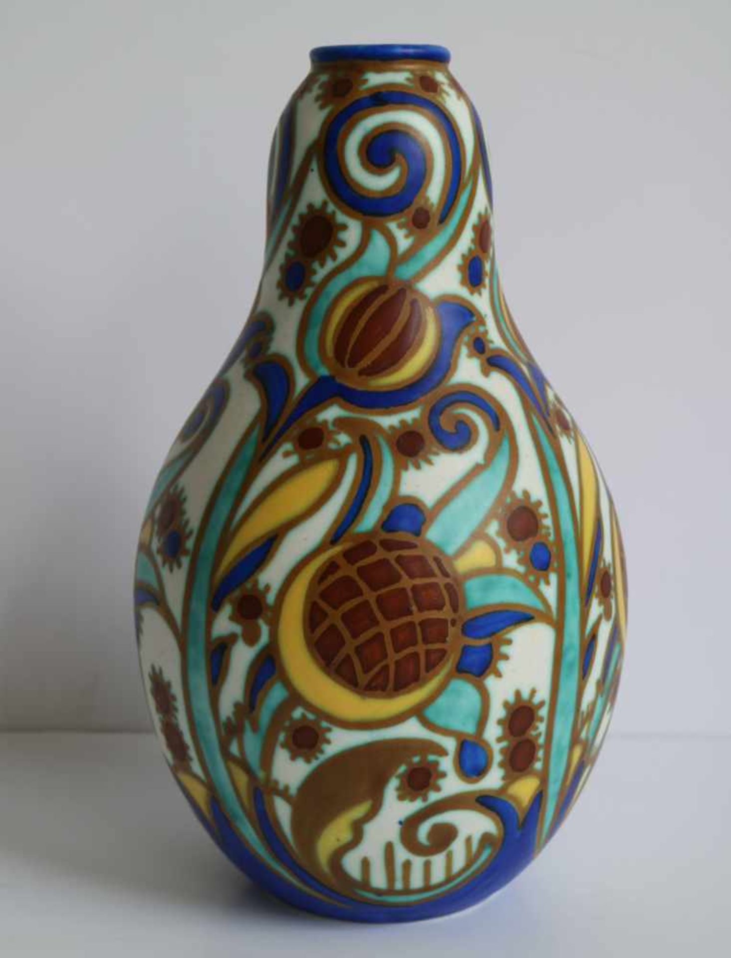 Charles CATTEAU (1880-1966) vase D 1109 H 28,5 cm signed - Bild 2 aus 5