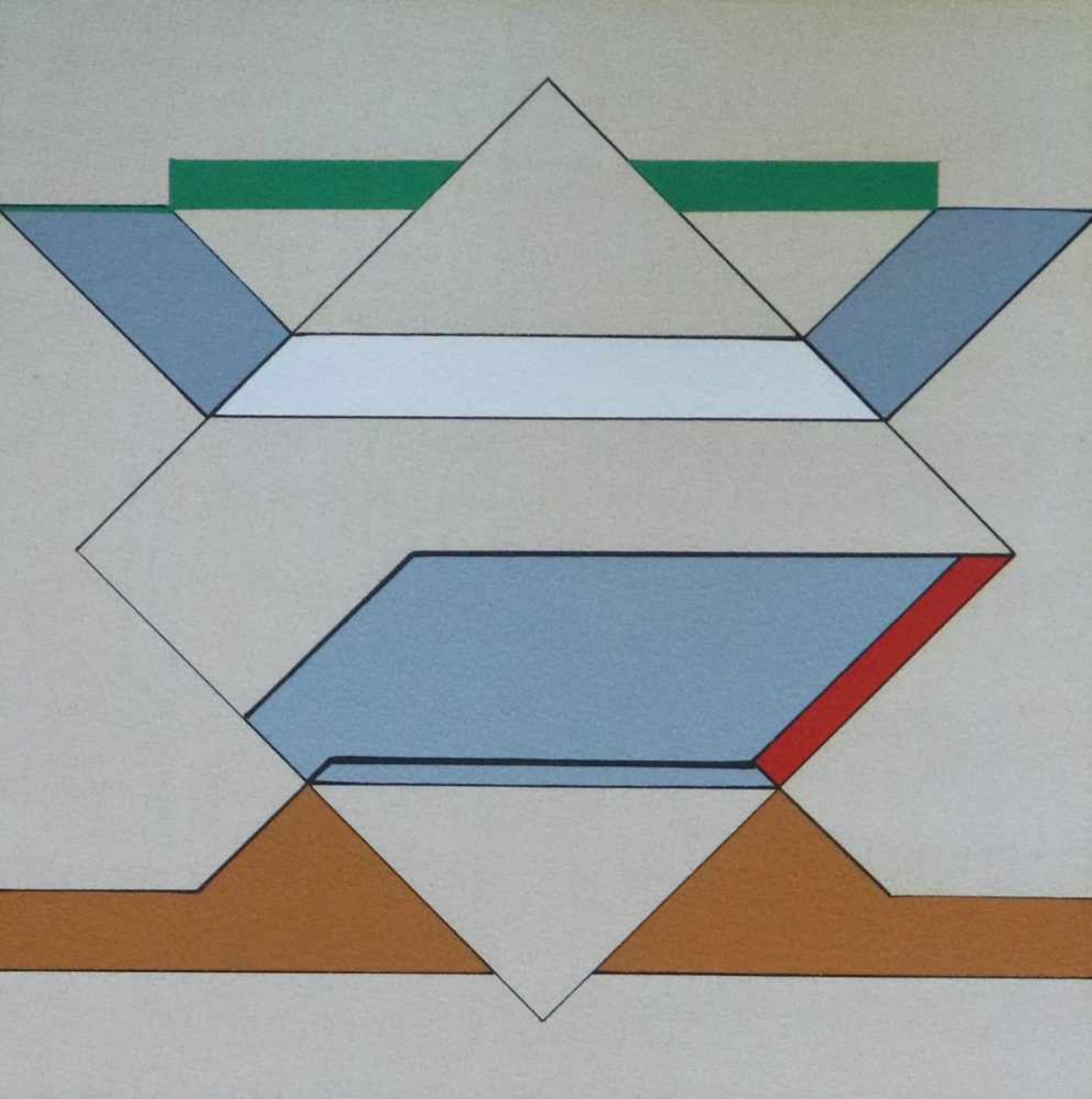 Guy VANDENBRANDEN (1926-2014) gouache on paper dated 1975 33 x 33 cm signed on the reverse