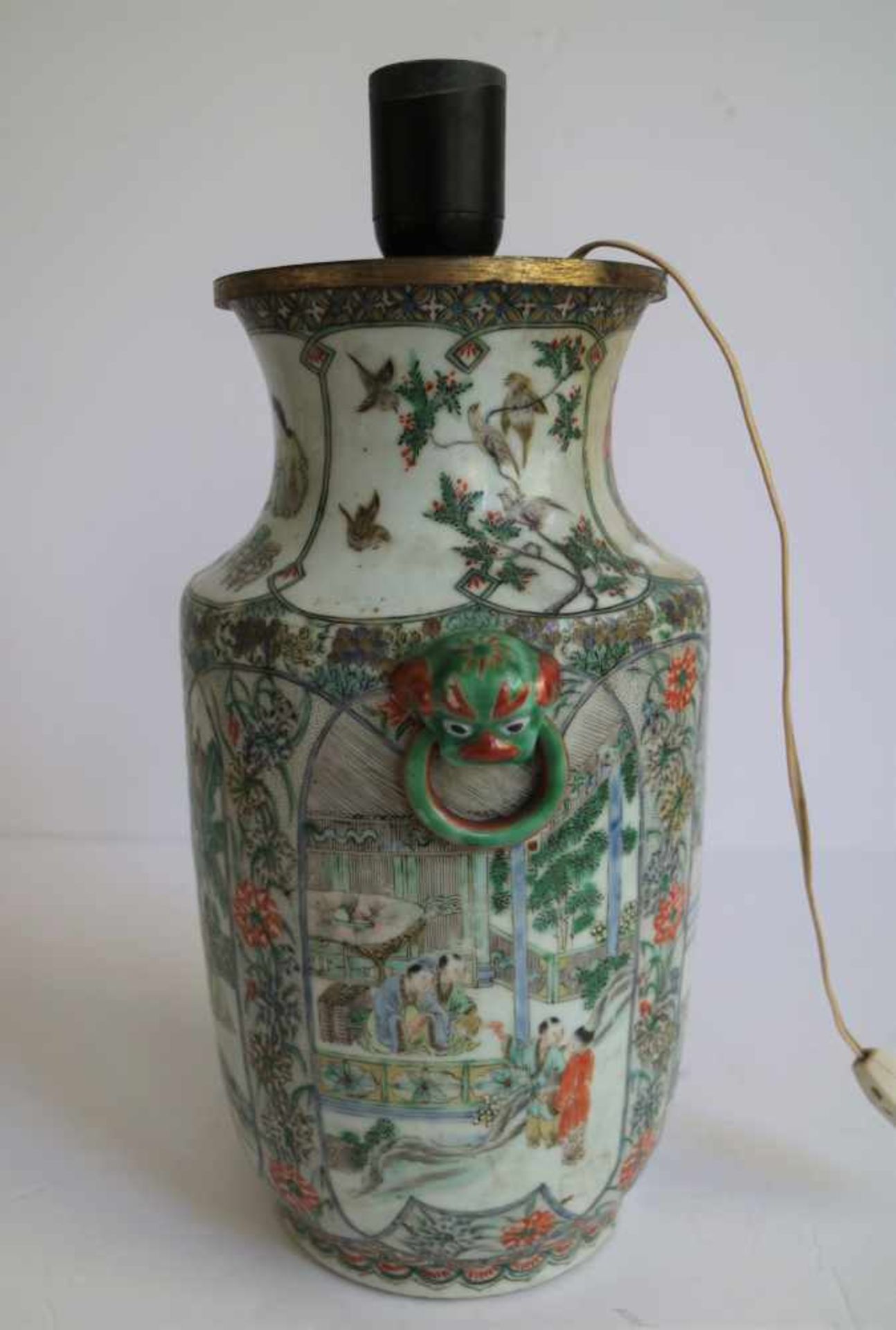 Chinese vases transformed into lampadaires H 22 en 30 cm (enkel vazen) restorations - Bild 4 aus 10