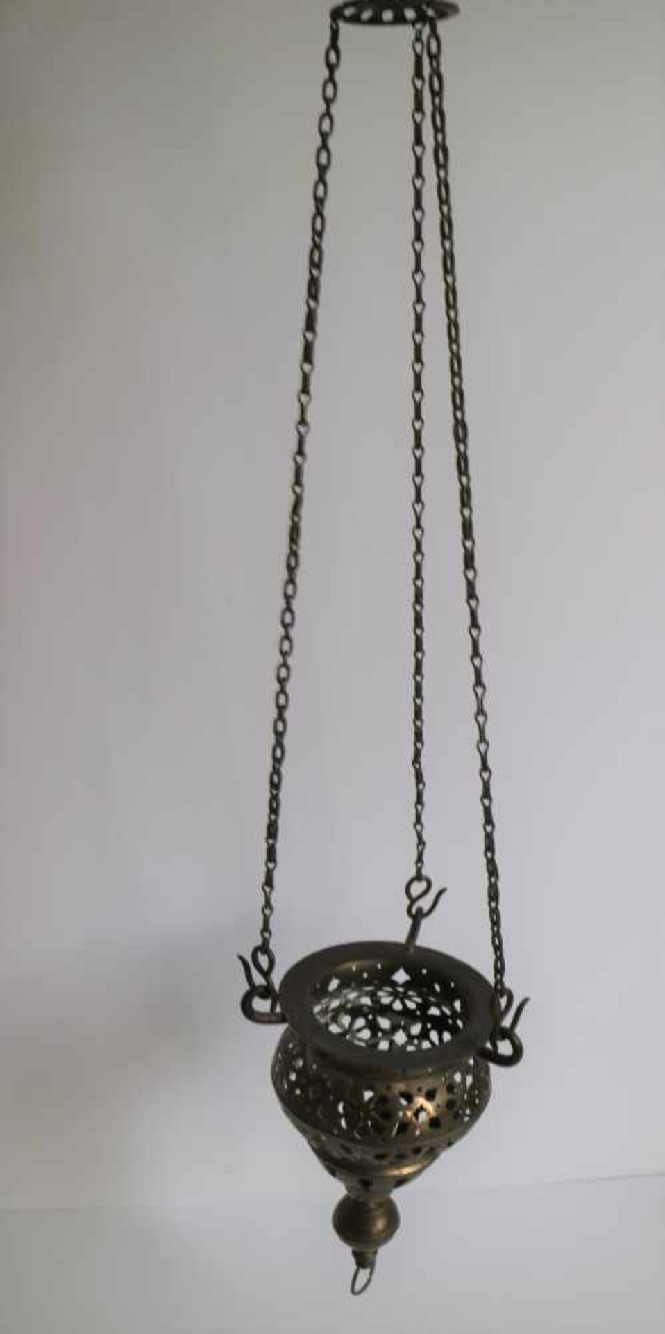 18th century God lamp Necklace 19th century H 21 + 55 cm - Bild 2 aus 3