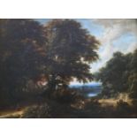 Jacques D'ARTHOIS (1613-1686) oil on canvas Landscape with trees and river 122 x 95 cm