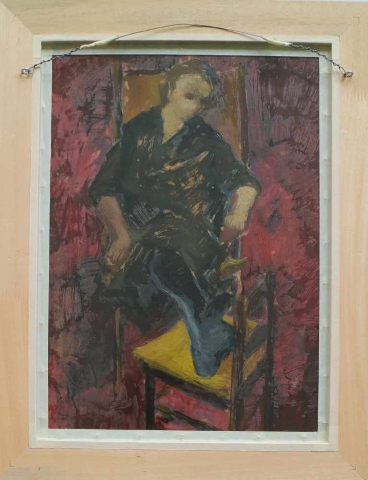 Ilse frohlingdorf Oil paint double face 29,5 x 41 cm - Bild 2 aus 3