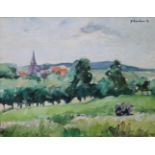 Johan VAN VLAENDEREN (1952) oil on canvas Landscape 48 x 38 cm