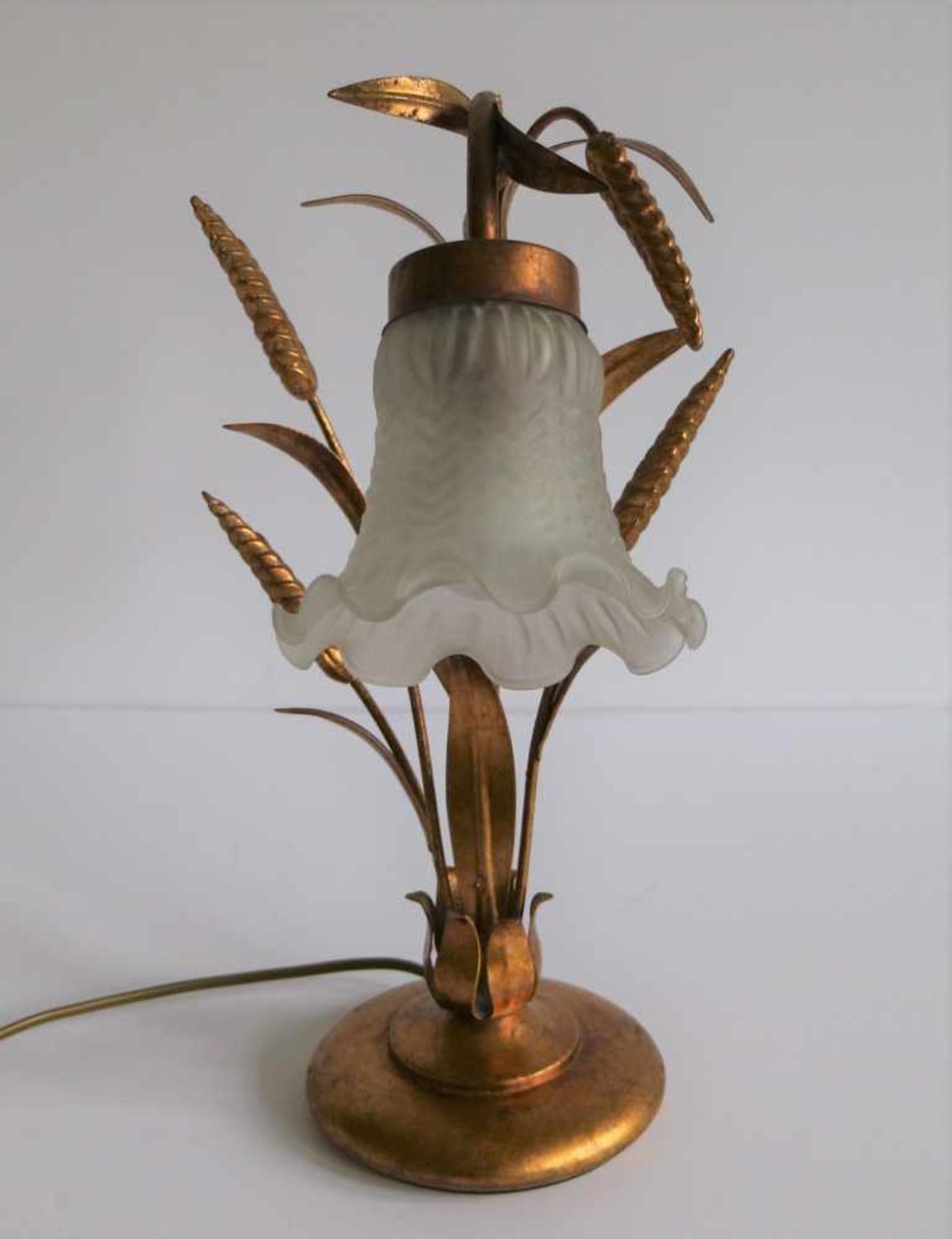 Table lamp with corn hair Hollywood Regency style H 38 cm - Bild 4 aus 4