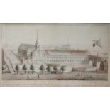 19th century watercolor Friars Minor Recollects Ghent Former monastery church to the state in 1751