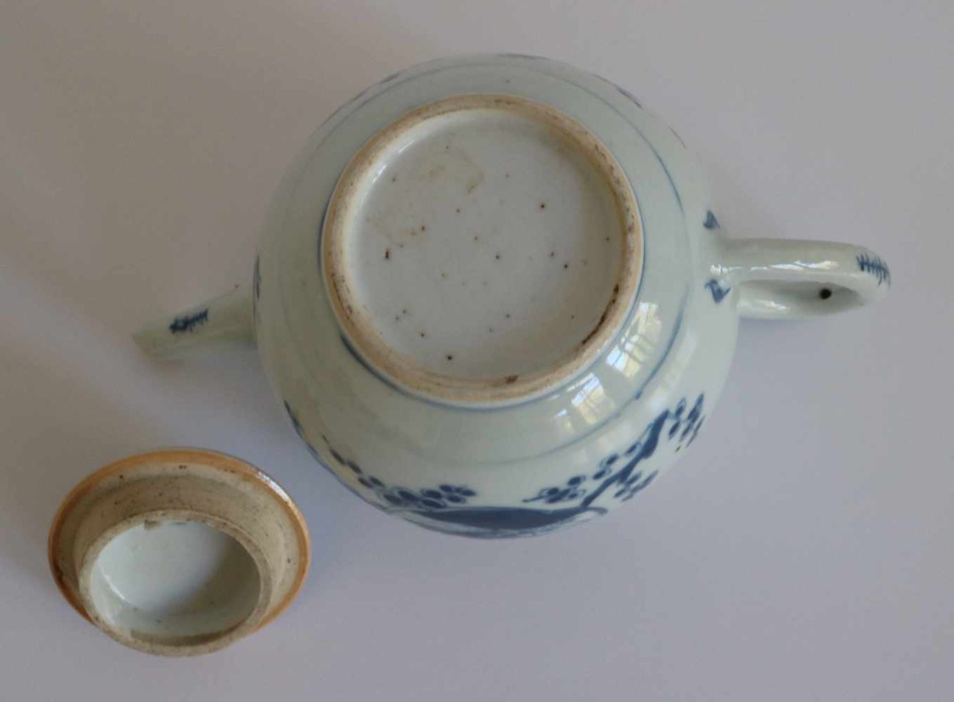 Chinese teapot blue White H 11,5 B 18 cm - Bild 6 aus 6