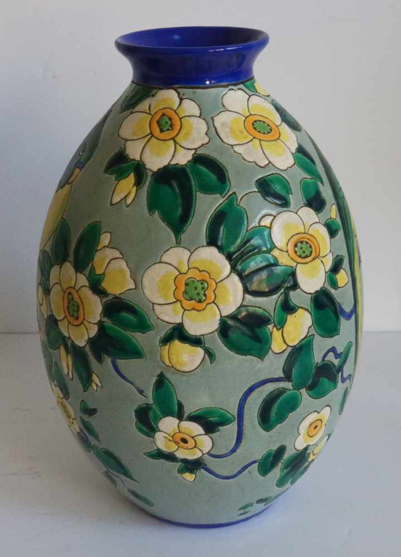 Keramis Boch vase with parrots D 1435 H 30,5 cm - Bild 2 aus 6