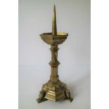 19th century copy Gothic candlestick 19th century H 36 cm