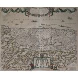 Frederick DE WIT (1629 / 31-1706) Map Terra Sancta, hand-colored, late 17th century 56,5 x 46,5 cm