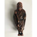 Boxwood netsuke Oni an Oni Japan MEIJI period H 9,4 cm signed private collection