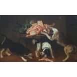 Frans SNYDERS (1579-1657) (atelier) oil on canvas Still life with the dogs signed 141 x 86 cm