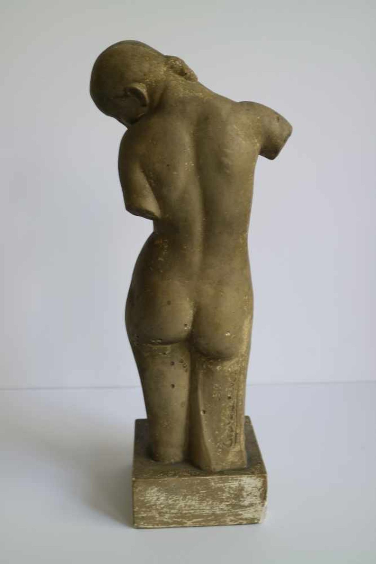 Geo Verbanck (1881-1961) Patinated plaster La baigneuse H 42,5 cm signed - Bild 3 aus 5