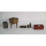 Silver snuff box, seal box and match holder Snuff box Paris 1809 - 1918 2nd Empire period, Art