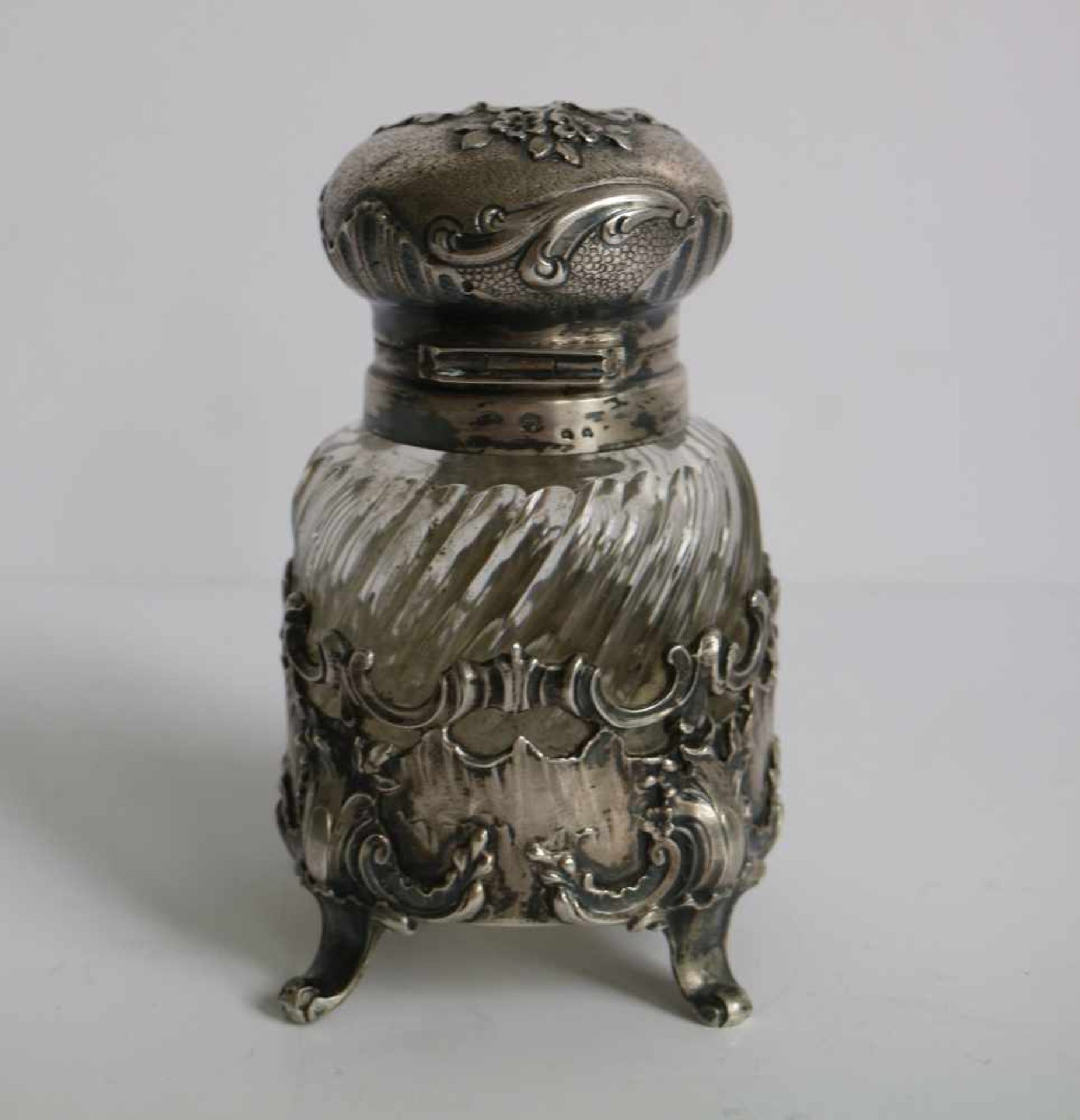 2 silver inkwells Both inkwells with mark (s), France H 9,5 en 10 cm - Image 5 of 10