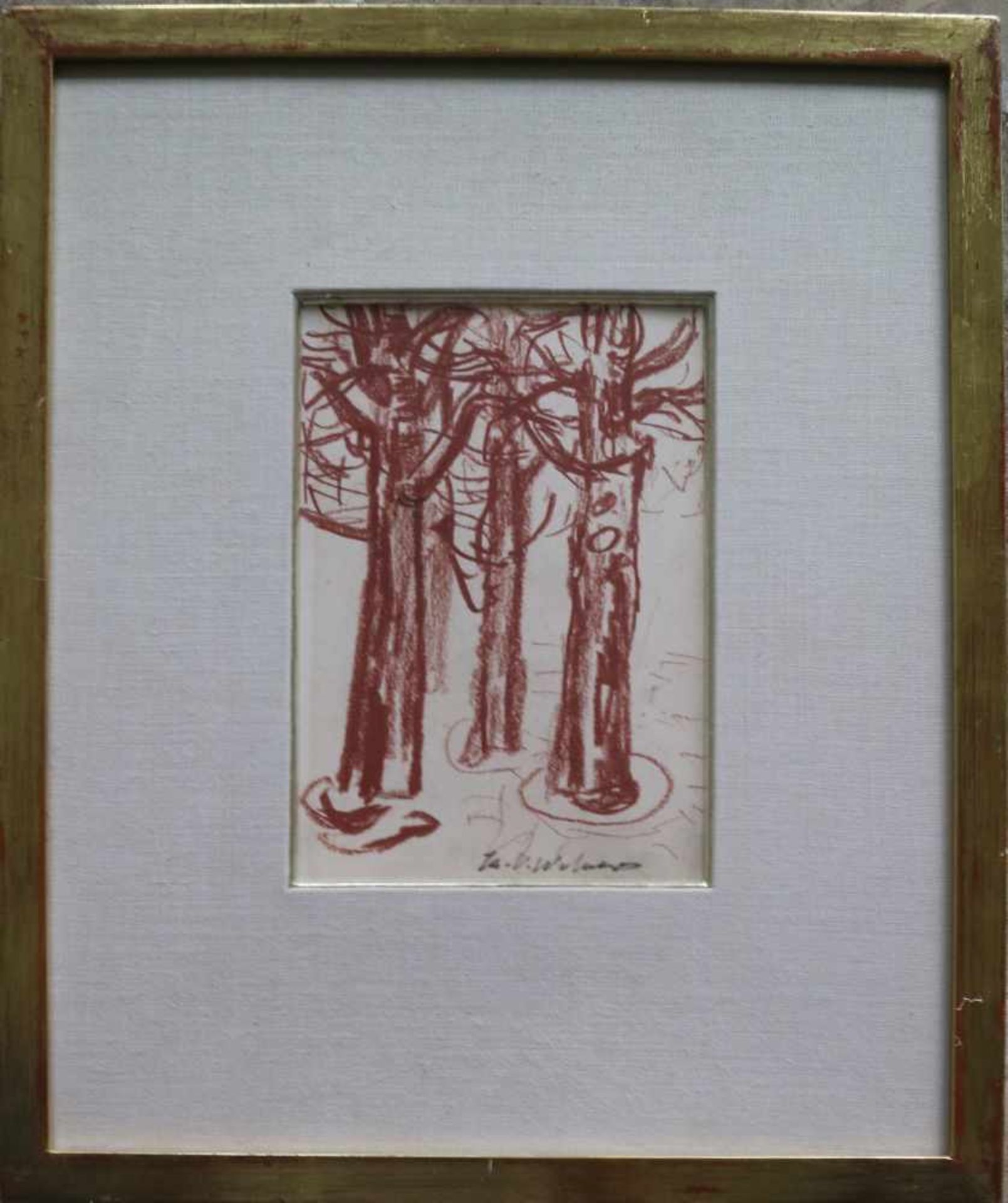 Henri Victor WOLVENS (1896-1977) drawing Trees 11,5 x 16 cm - Bild 2 aus 4