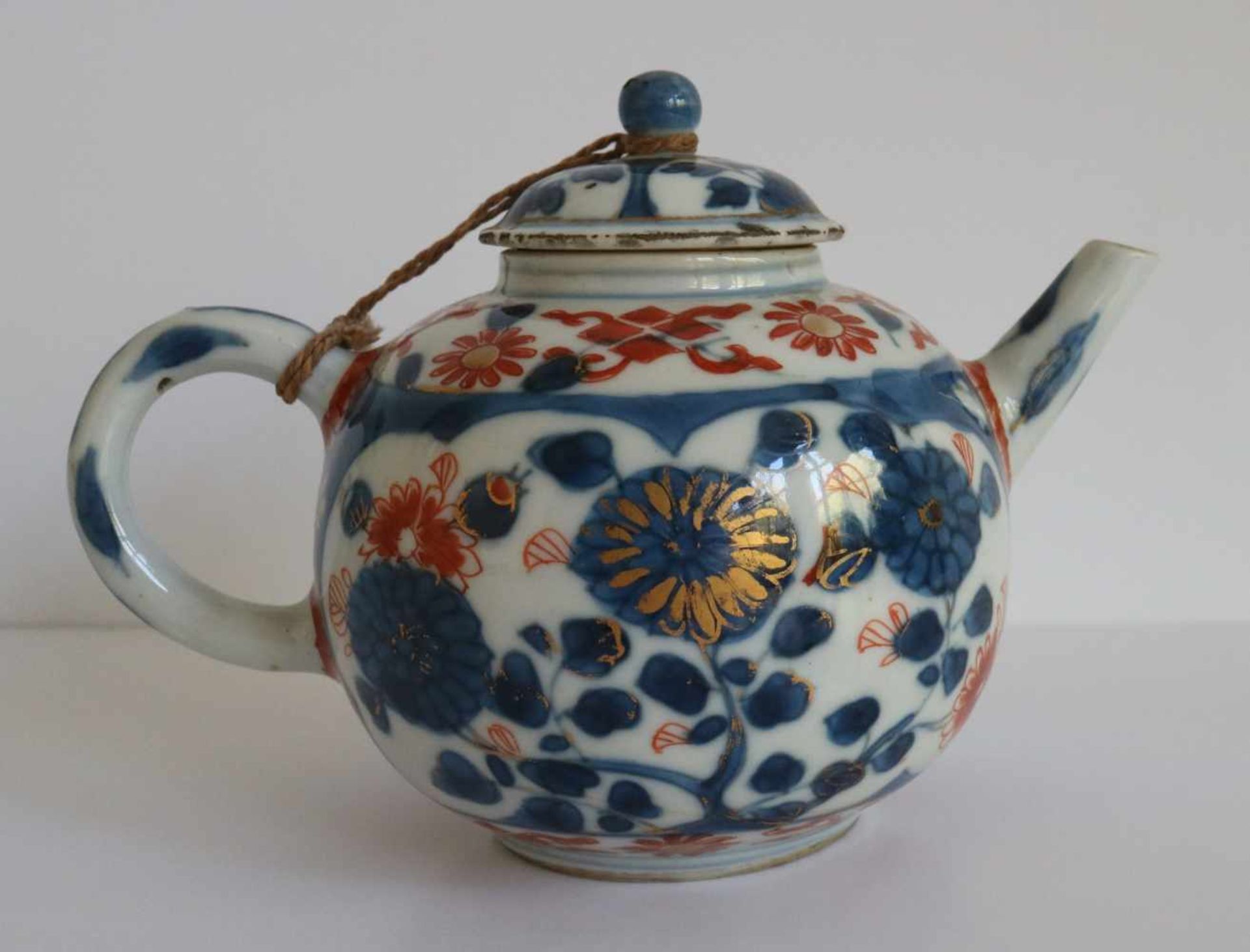 Chinese teapot Imari H 9,5 B 14,5 cm - Bild 3 aus 7