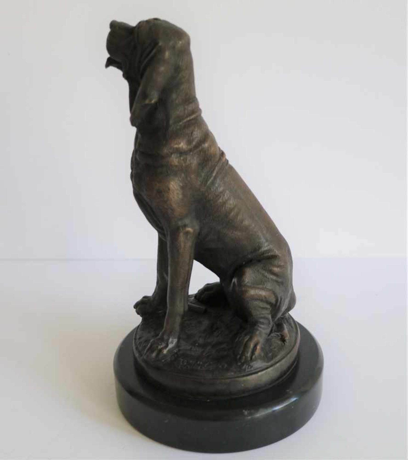 Pierre-Jules MÈNE (1810-1879) bronze Seated dog H 24 cm - Bild 4 aus 5