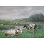 Albert CAULLET (1875-1950) oil on canvas Cows 95 x 70 cm