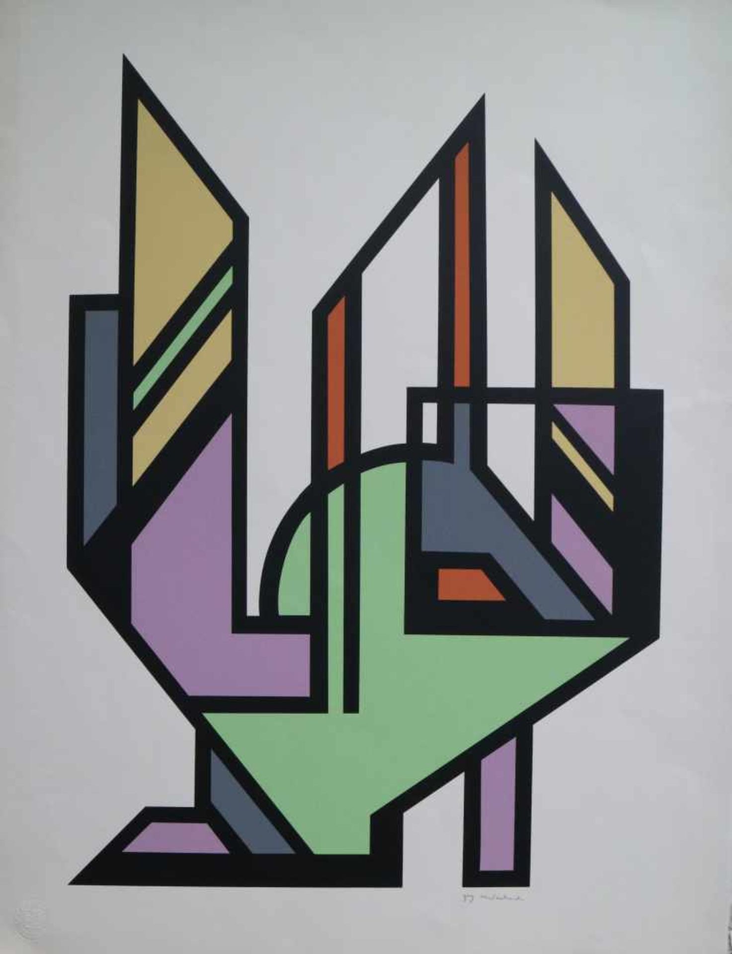 Guy VANDENBRANDEN (1926-2014) Silkscreen Without title 47 x 67 cm signed