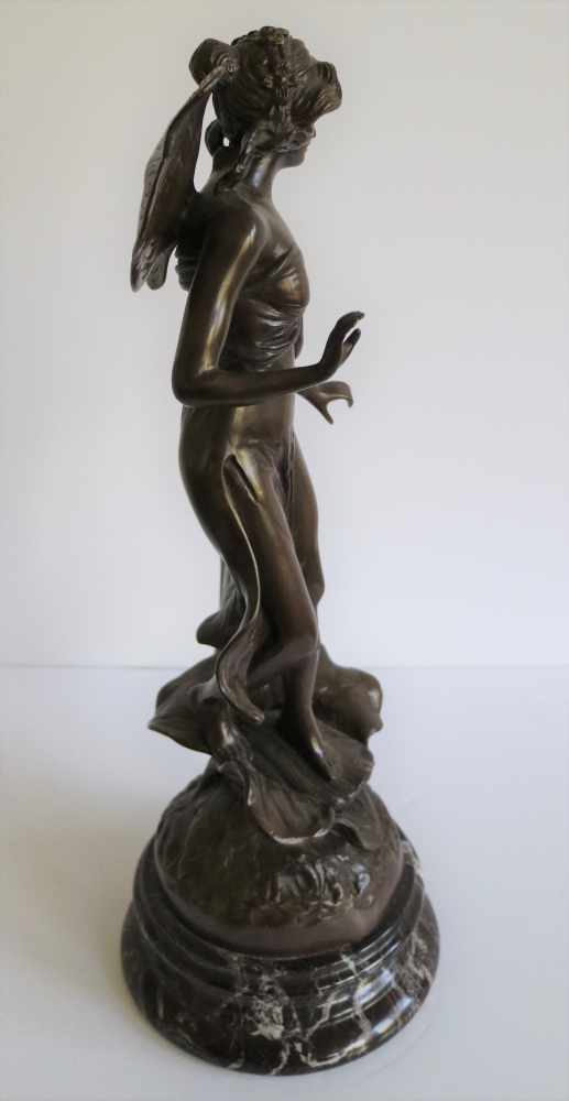 Auguste MOREAU (1834-1917) bronze angel H 64 cm - Image 2 of 5