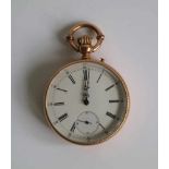 Gold pocket watch Pateck Numbered 18K, circa 1880 dia 4,5 H 6,5 cm