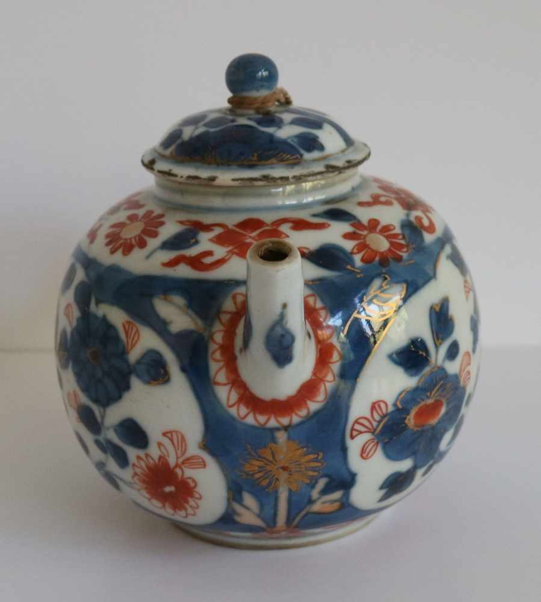 Chinese teapot Imari H 9,5 B 14,5 cm - Bild 4 aus 7