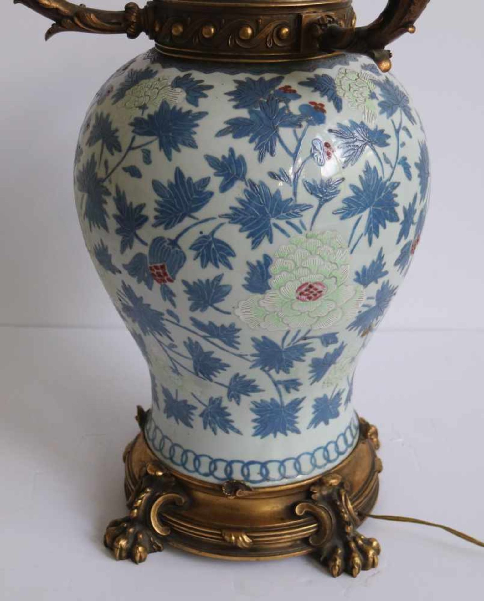 Chinese vase 19th century, transformed into a lamp shade H 97 cm, vaas 30 cm - Bild 6 aus 7