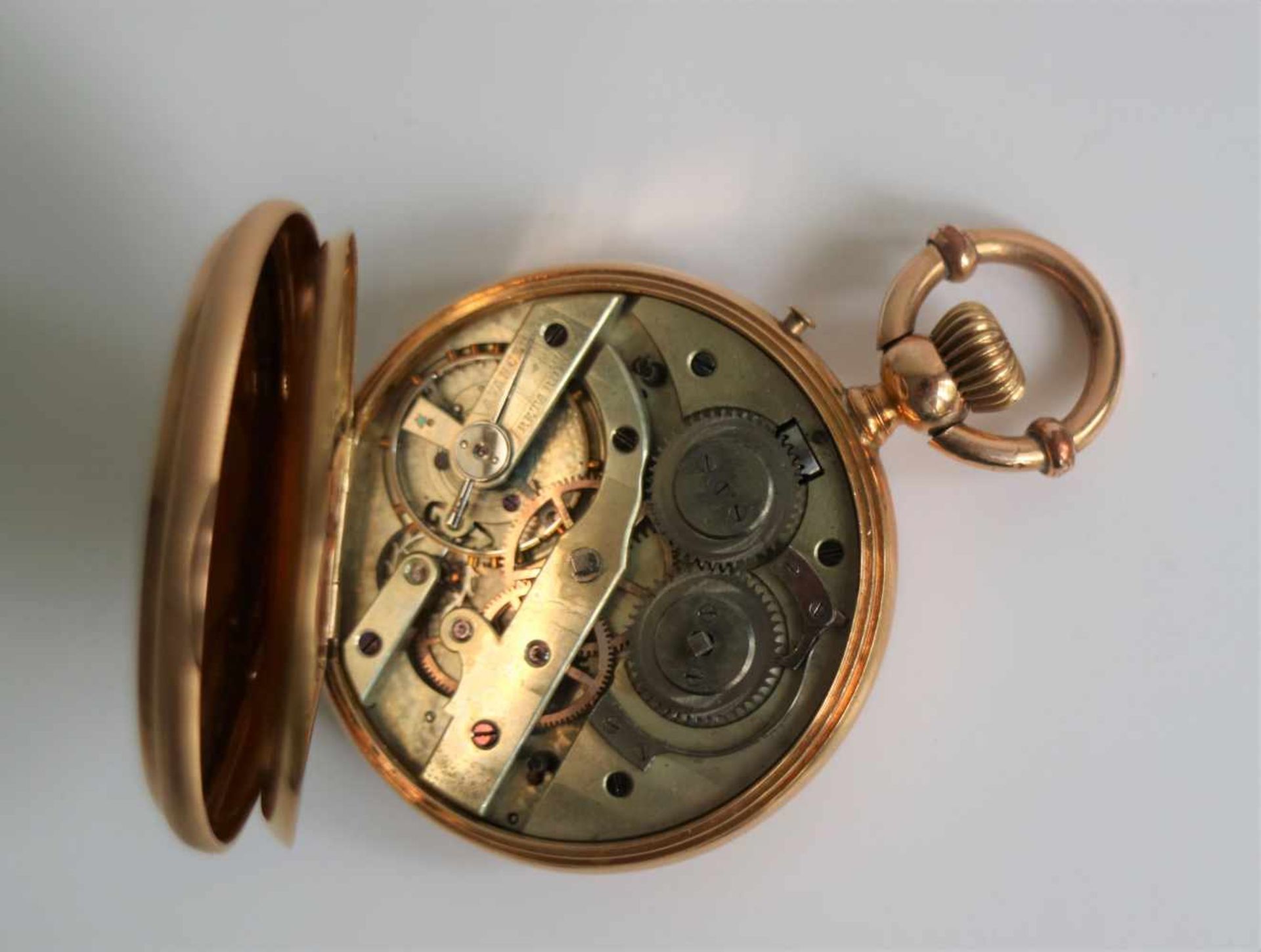 Gold pocket watch Pateck Numbered 18K, circa 1880 dia 4,5 H 6,5 cm - Bild 3 aus 5