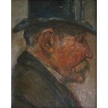 Emile THYSEBAERT (1873-1963) oil on canvas Man with hat 22 x 28 cm