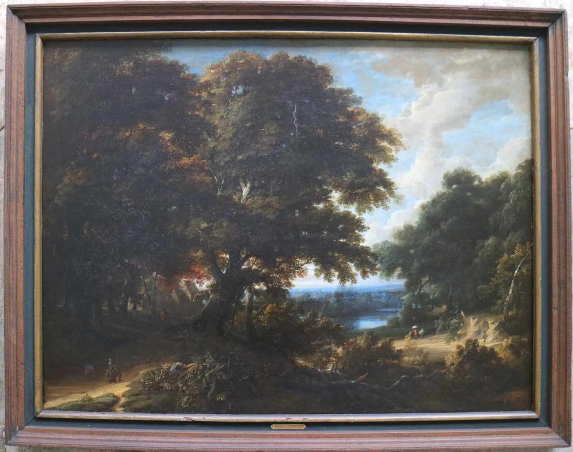 Jacques D'ARTHOIS (1613-1686) oil on canvas Landscape with trees and river 122 x 95 cm - Image 2 of 6