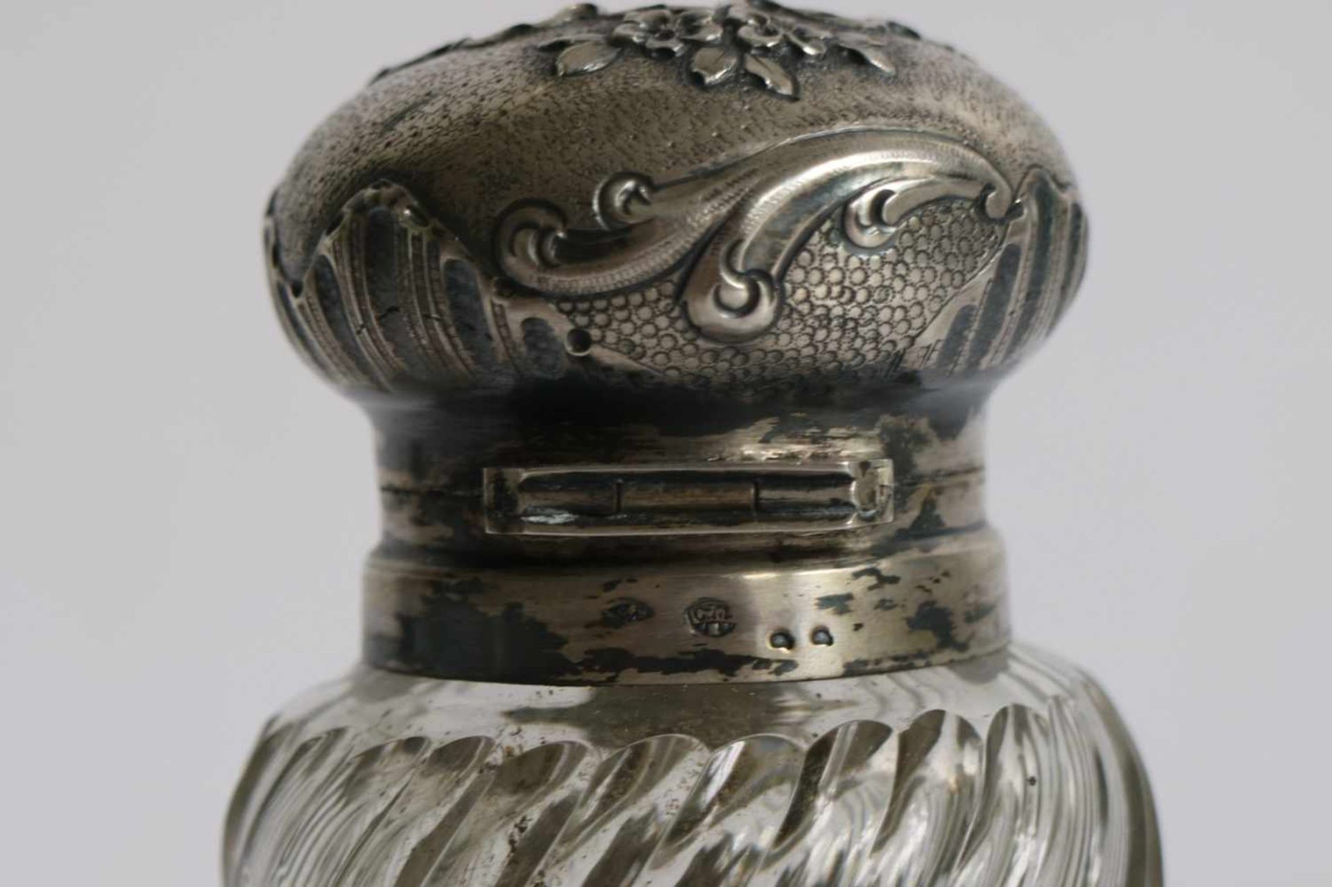 2 silver inkwells Both inkwells with mark (s), France H 9,5 en 10 cm - Image 9 of 10