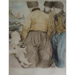Henri CASSIERS (1858-1944) Colored etching 31 x 39 cm signed in pencil