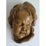 Amoretto putto in wood 40 x 29 x 18 cm