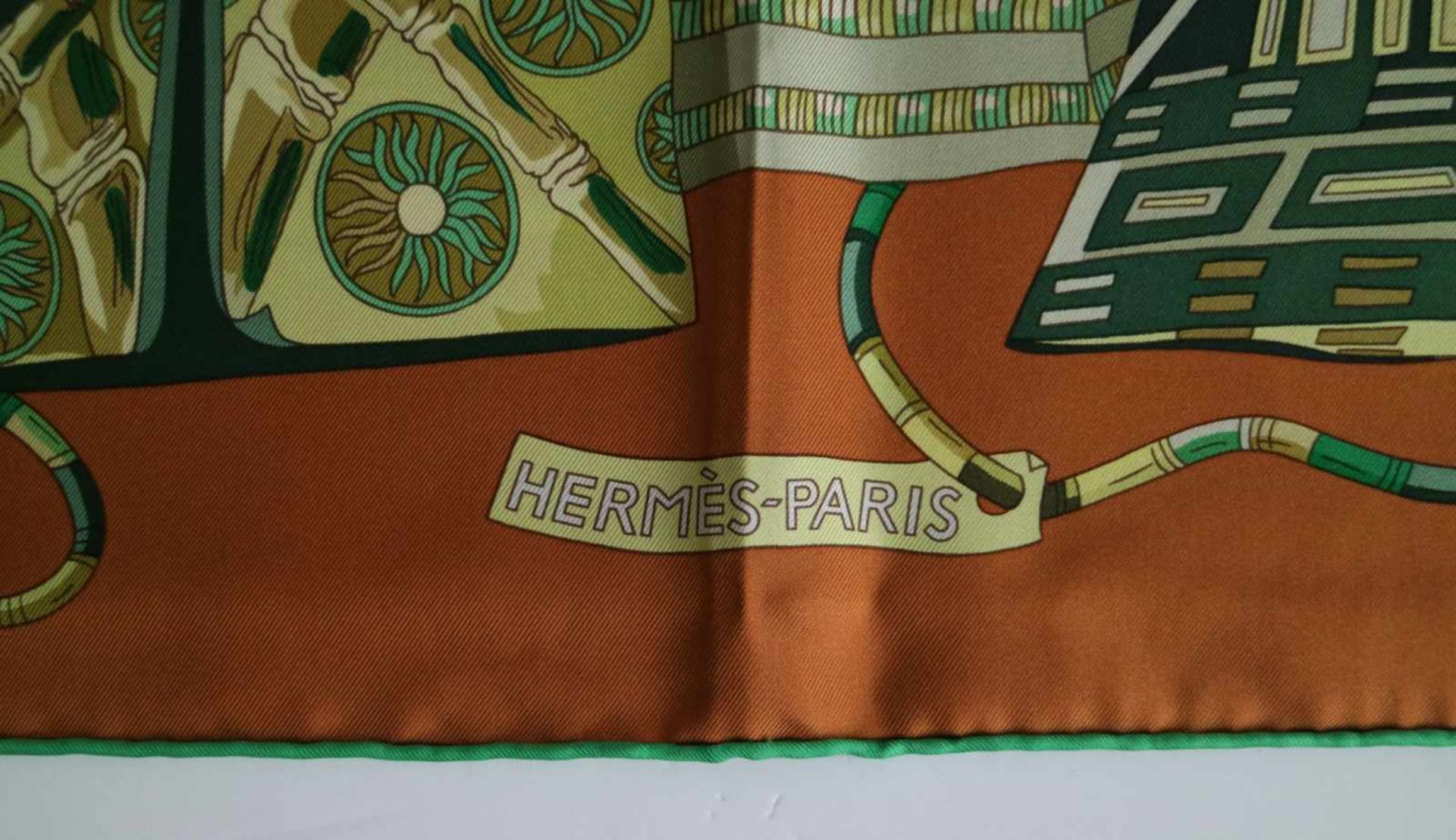 Hermes scarf Voyages and Etoffes with original box 87,5 x 87,5 cm - Bild 2 aus 3