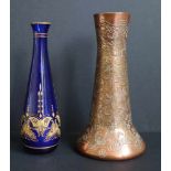 Val Saint Lambert Leon LEDRU art nouveau vases H 15,5 en 16,5 cm