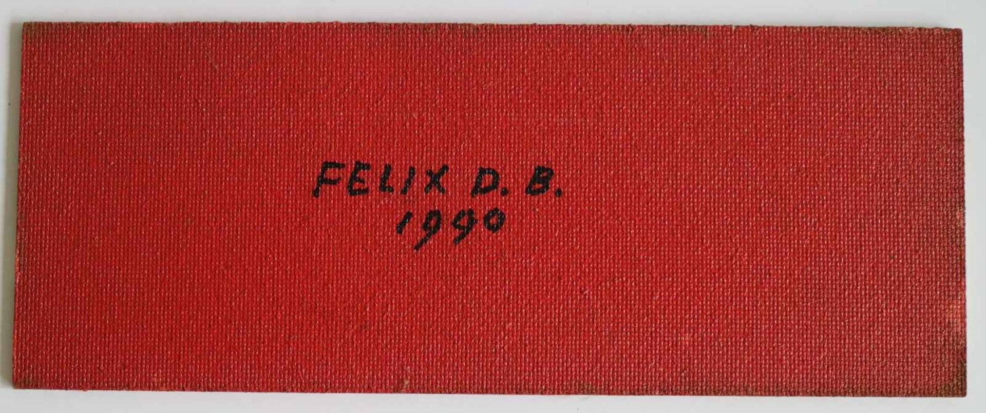 Félix DE BOECK (1898-1995) oil on panel Horizon dated 1990 33 x 13 cm not framed - Bild 2 aus 2