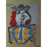 Pablo PICASSO (1881-1973) Ceramics Le Roi 1989 20 x 15 cm With certificate Artco France, signed and