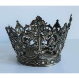 Silver Madonna Crown 19th century, 88 grams H 11,5 dia 16 cm