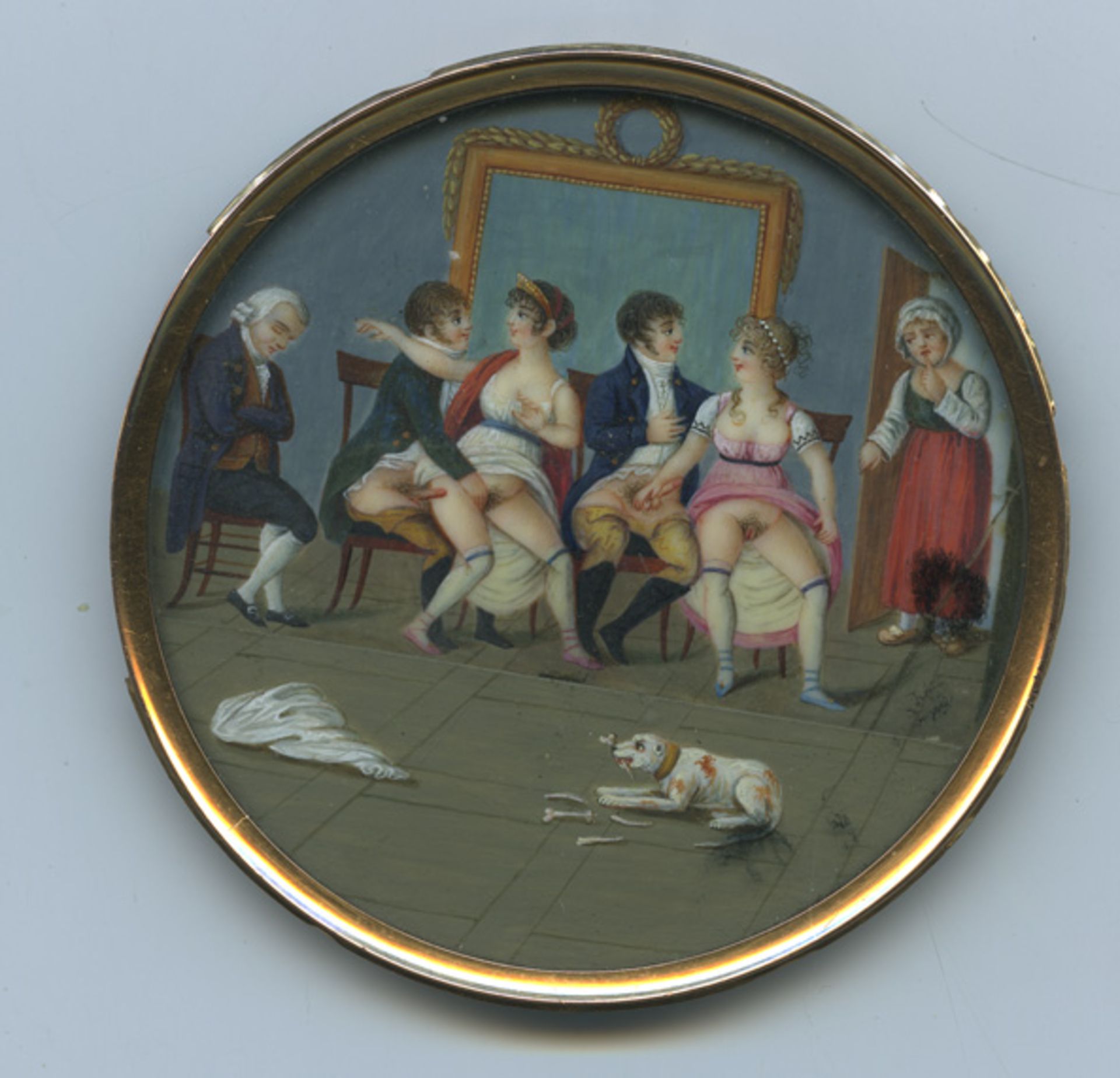 [Artiste non identifié]. Cabinet particulier de Joséphine, vers 1810. Miniature à [...] - Bild 3 aus 3