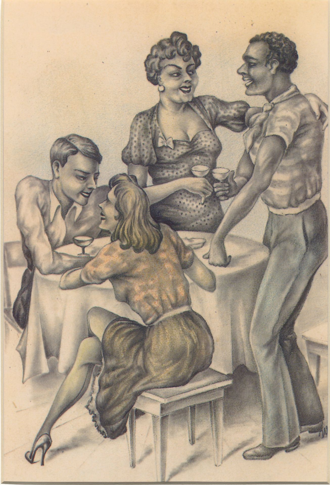 [Artiste non identifié : WLELBER, KOLN ?]. Filles et marins, datées 1936 et 1939.12 [...]