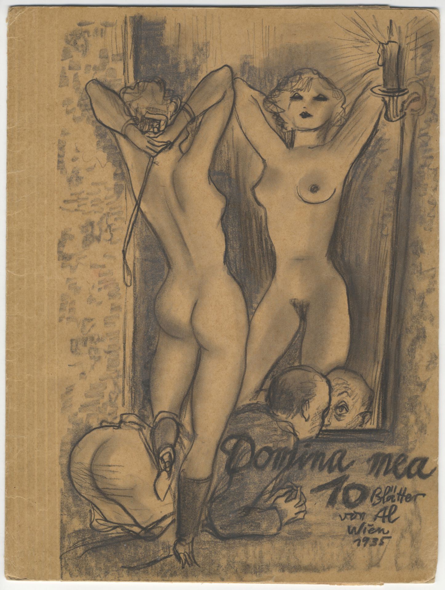Alex SZEKELY. Domina Mea, 10 Blätter von Al, Wien, 1935. 11 dessins au crayon, 29 x [...]