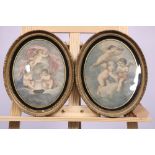 A pair of Francesco Bartolozzi RA (1727-1815) antique coloured prints.