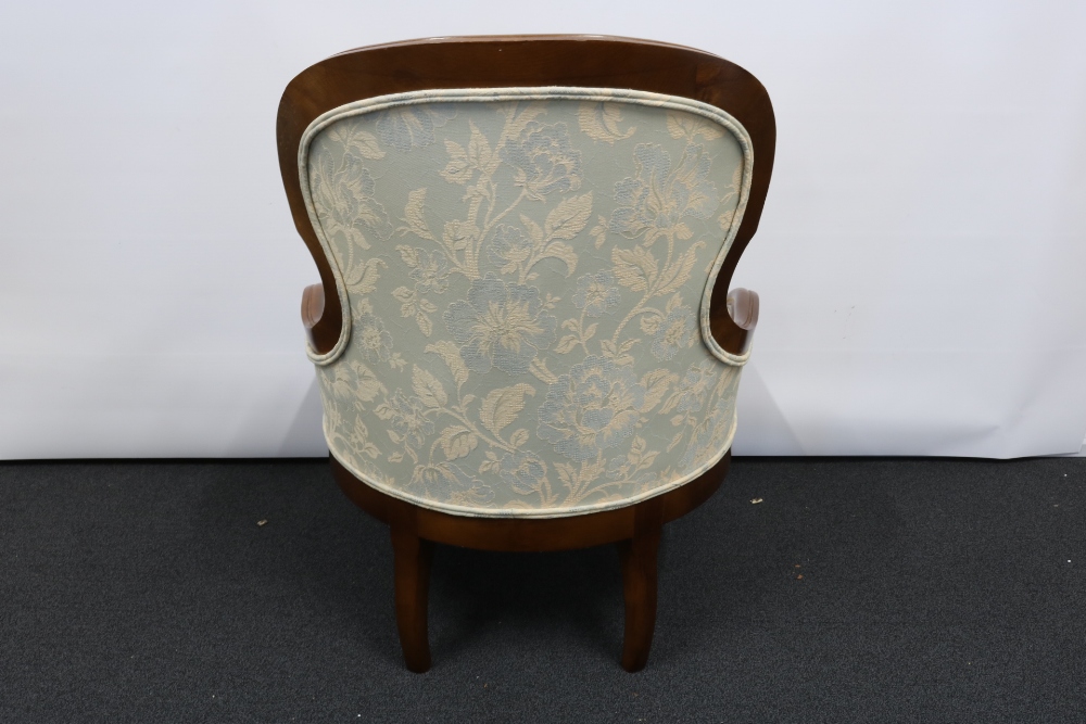 Antique Reproduction Spoonback Bedroom Chair - Image 5 of 7