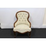 Antique Reproduction Spoonback Bedroom Chair