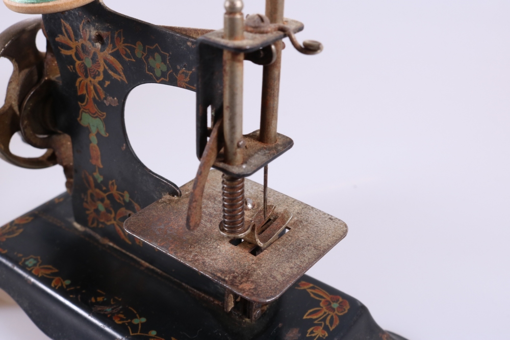 Three Antique Miniature Toy Sewing Machines - Image 10 of 17