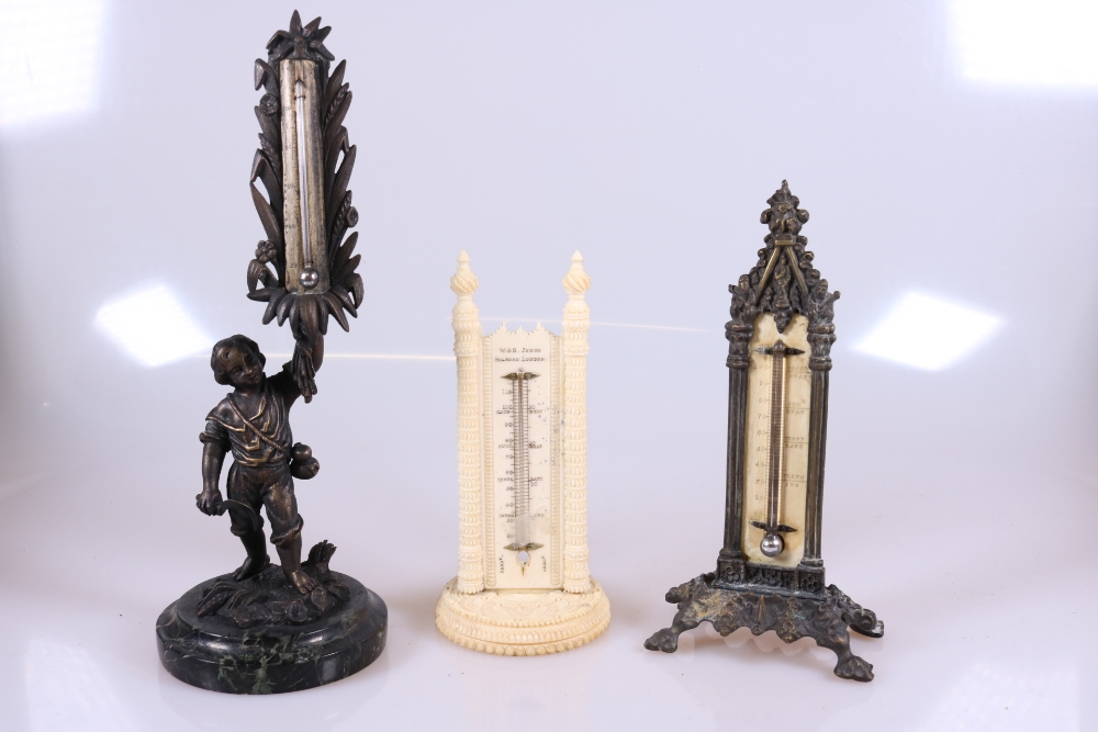 A Collection of 3 Antique Thermometers