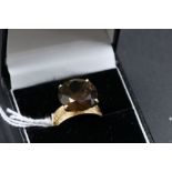 14ct Gold Smokey Quartz Ring