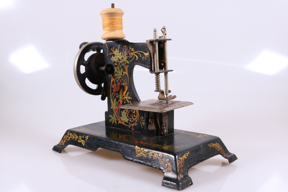 Three Antique Miniature Toy Sewing Machines - Image 12 of 17